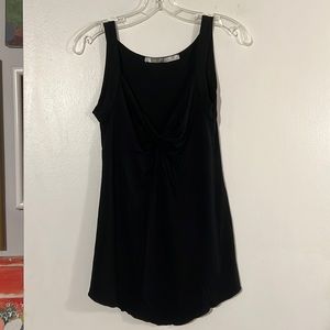 Athleta black empire waist twist front sleeveless top